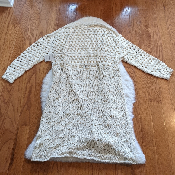 Pls see copy listing / Free people crochet duster sweet talker cardi - Picture 5 of 11